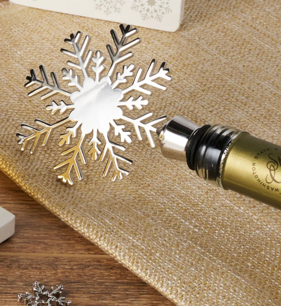 Snowflake bottle stopper
