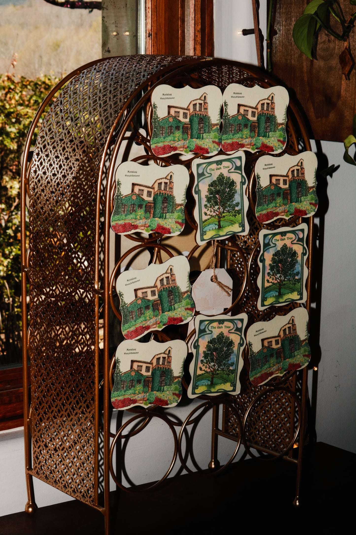Gold Wine Rack 7 Bottle
